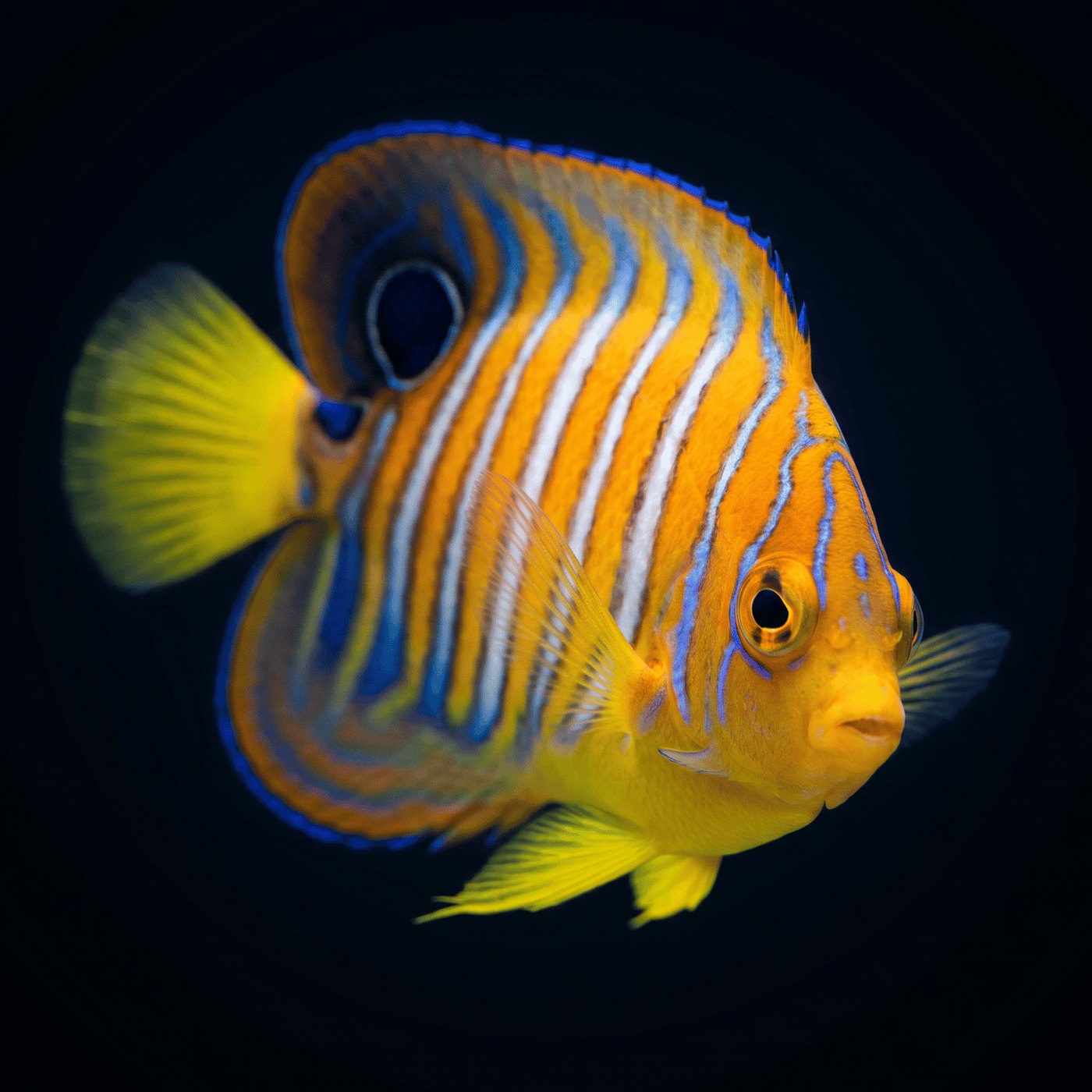 Regal Melek Balığı - Orange - Juvenile