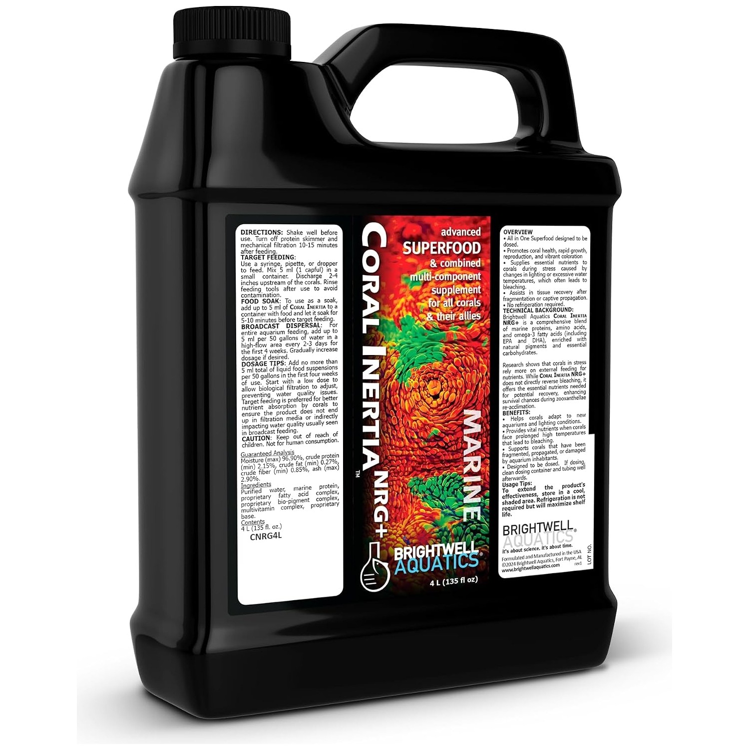 Brightwell Aquatics Coral Inertia NRG+ 4000 ML (Mercanlar İçin Takviye Edici Gıda)